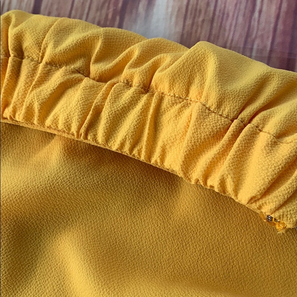 LUXXEL Yellow 2 Piece Halter Top High Waist Pants - Picture 12 of 16